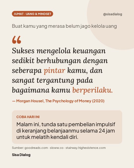 uang, kesabaran, keputusan, mindset jangka panjang